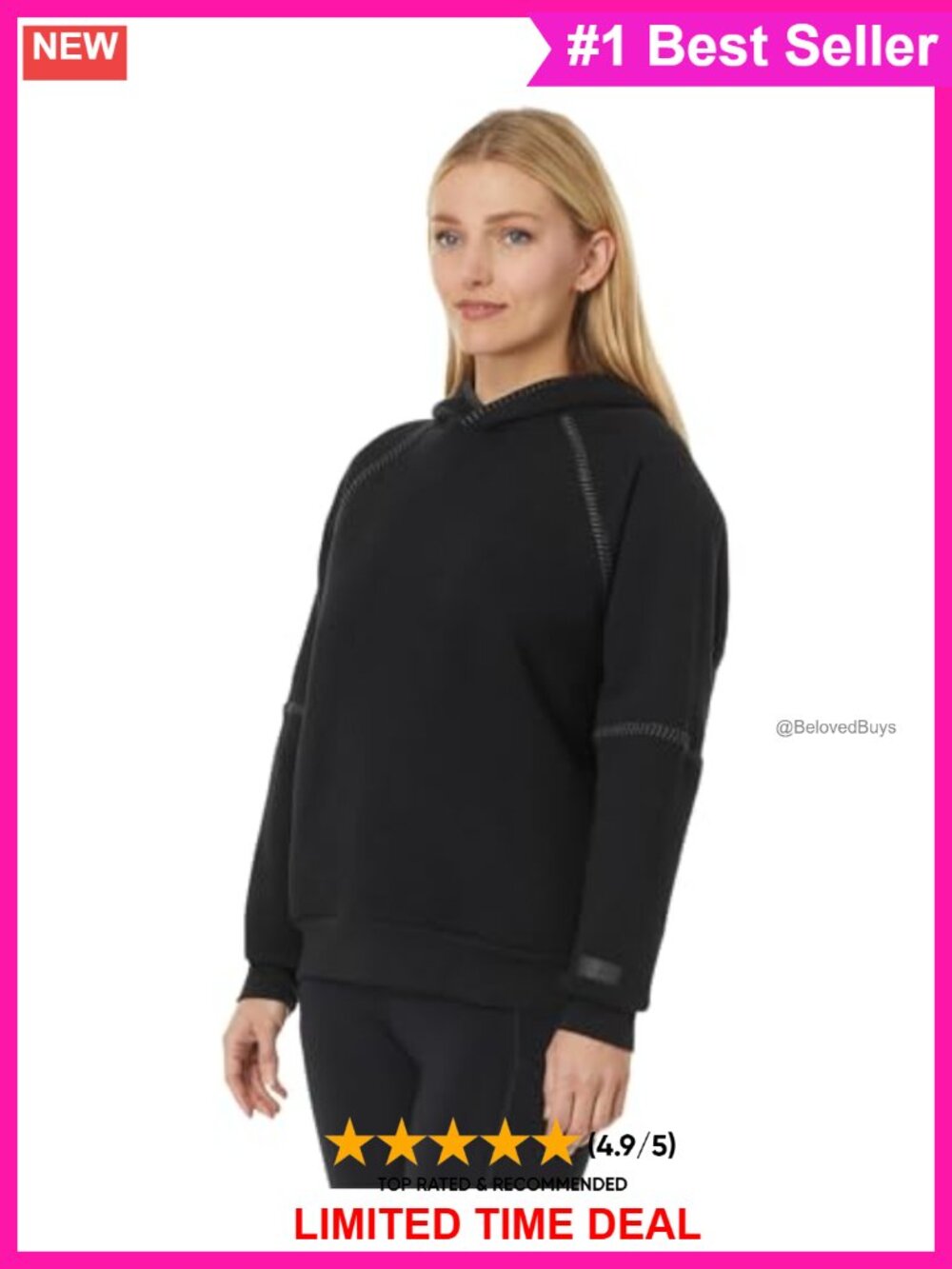 UGG Classic Hoodie Womens Pullover Sweatshirt Cotton Recycled Polyester